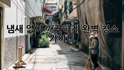 냄새 없이 깨끗하게! 완벽 청소 가이드