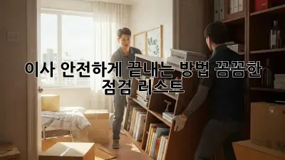 이사, 안전하게 끝내는 방법! 꼼꼼한 점검 리스트